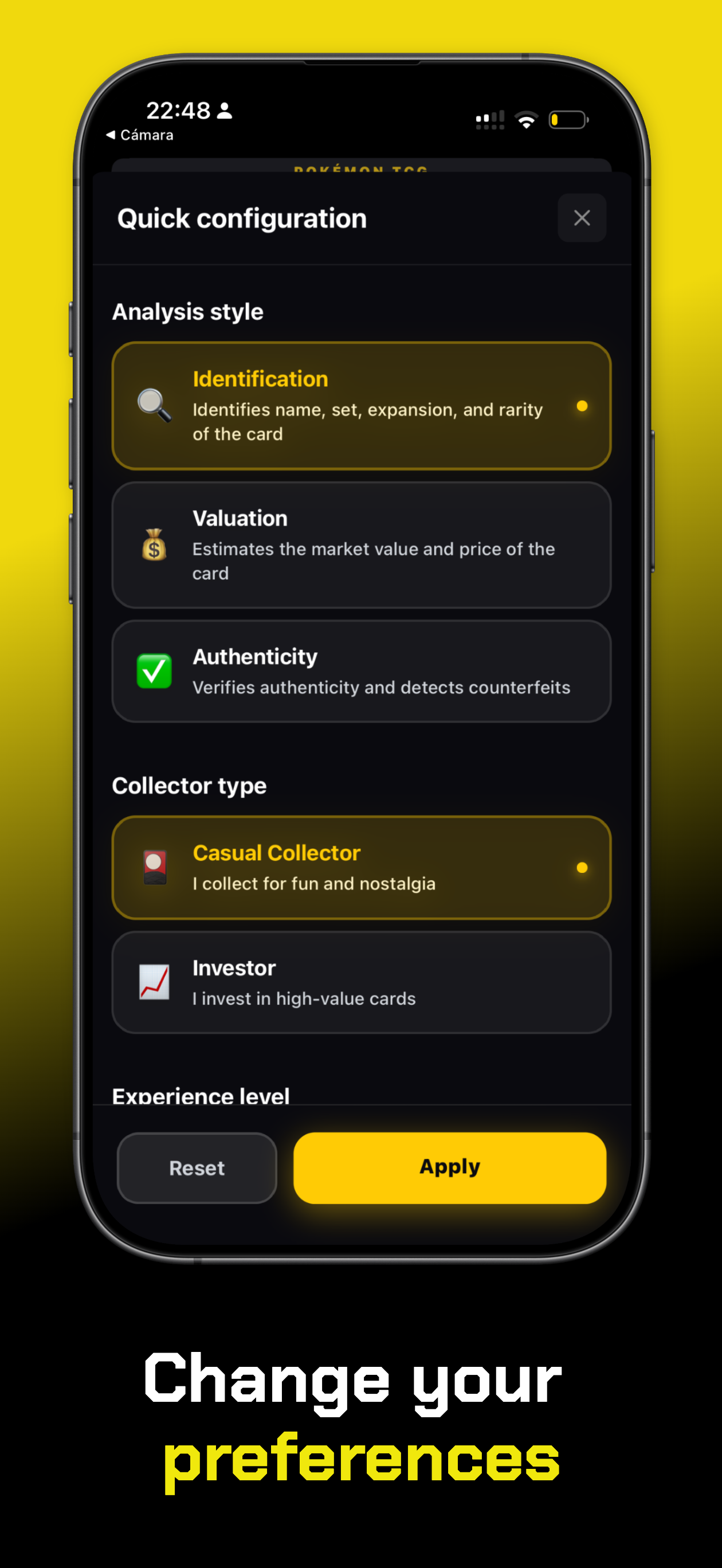 Change Your Preferences