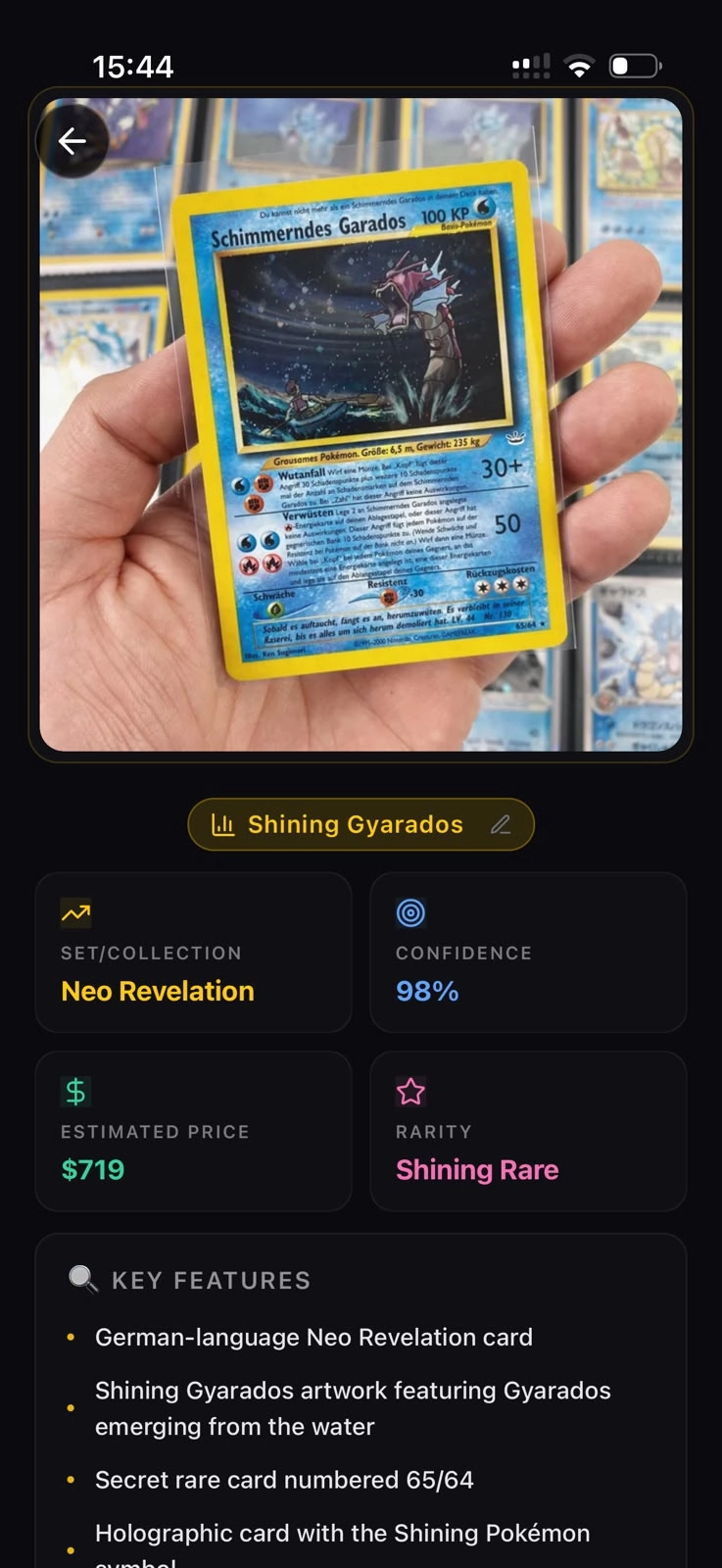 Scanner TCG AI — Instant ID with confidence score